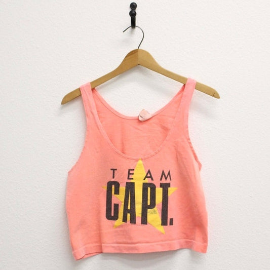 Vintage Ocean Pacific Team Captain Crop Tank Top Small