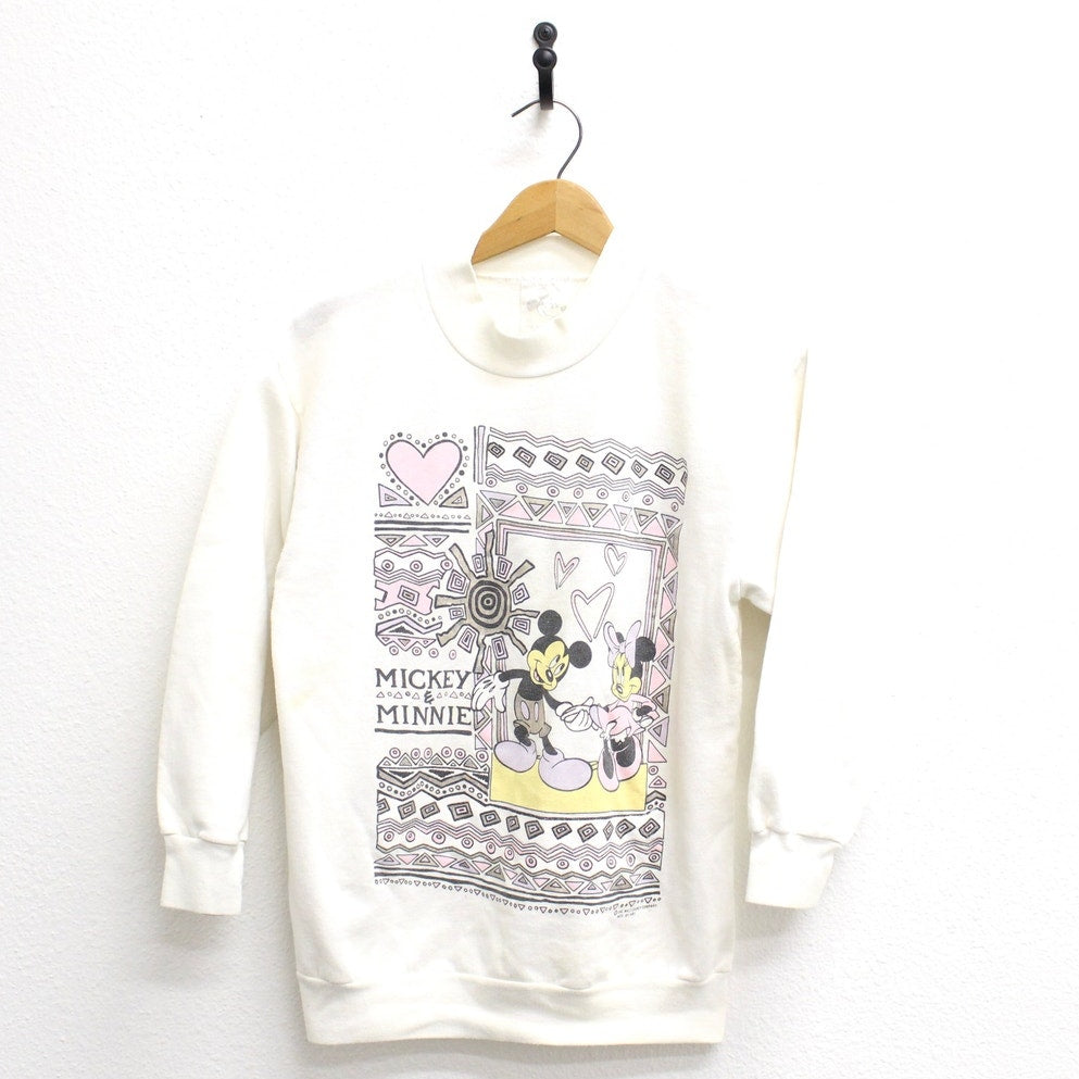 Vintage Walt Disney Mickey & Minnie Sweatshirt Small