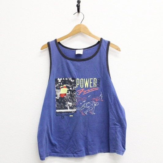Vintage Spalding Shot Put Track Tank Top Shirt Large