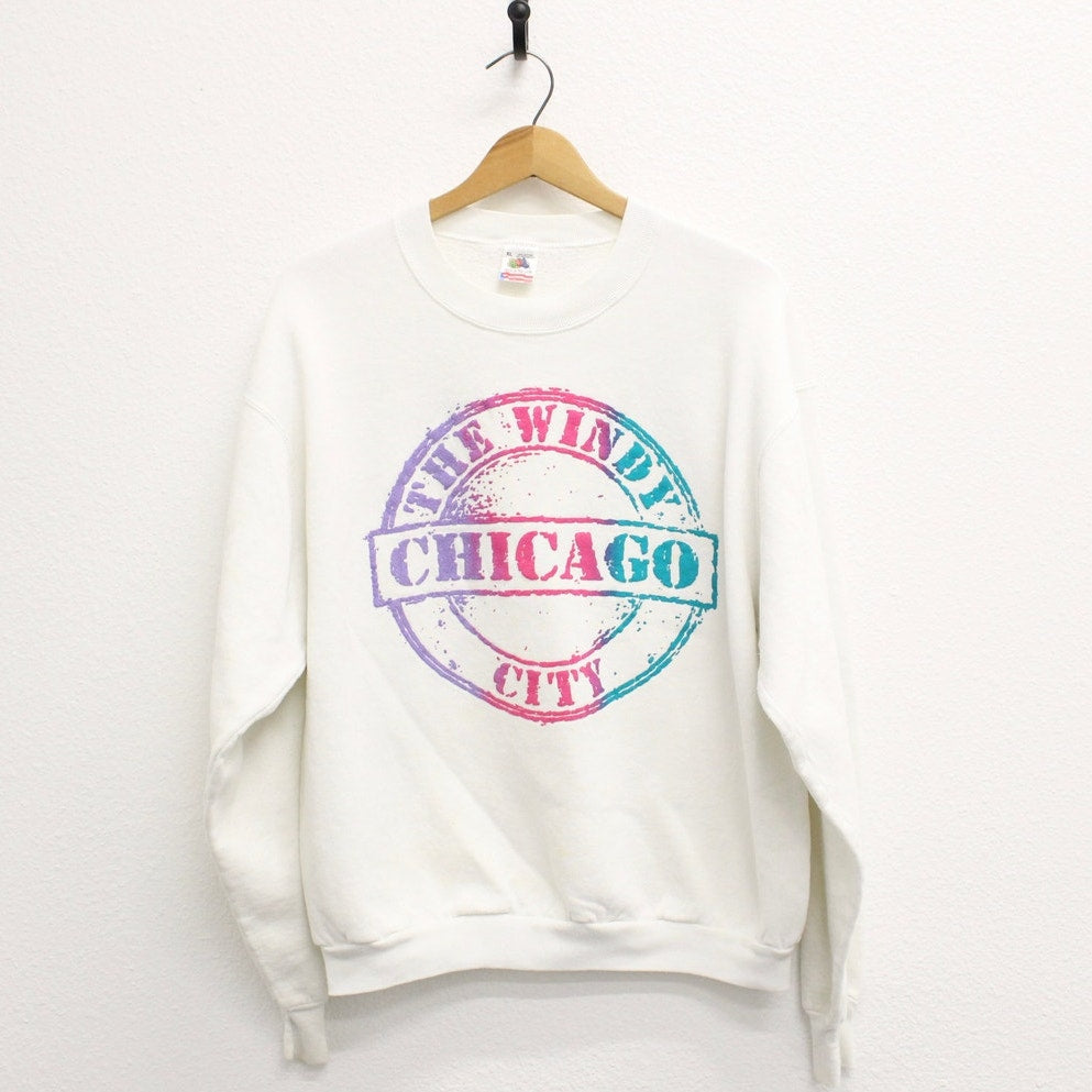 Vintage Chicago The Windy City Sweatshirt XL