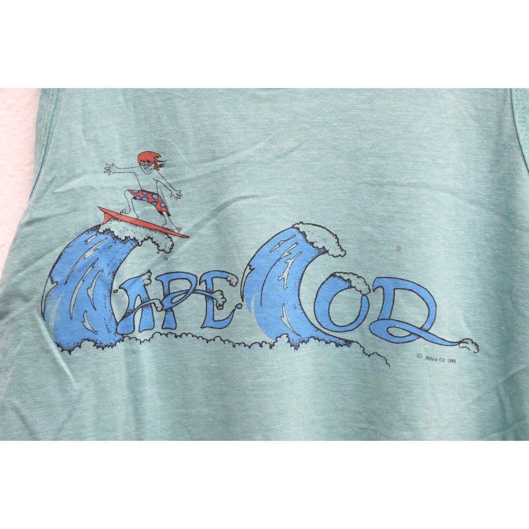 Vintage Cape Cod Surfing Tank T Shirt Medium