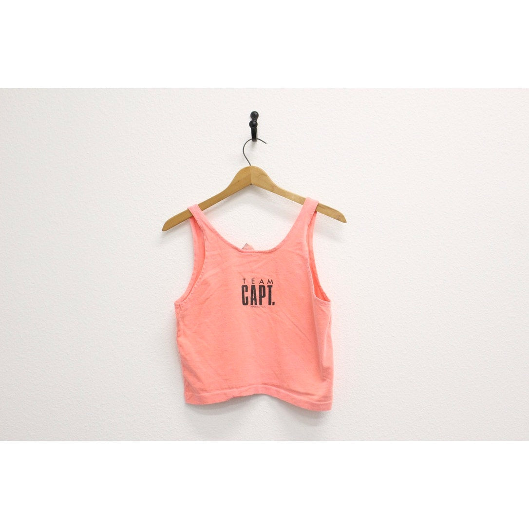 Vintage Ocean Pacific Team Captain Crop Tank Top Small