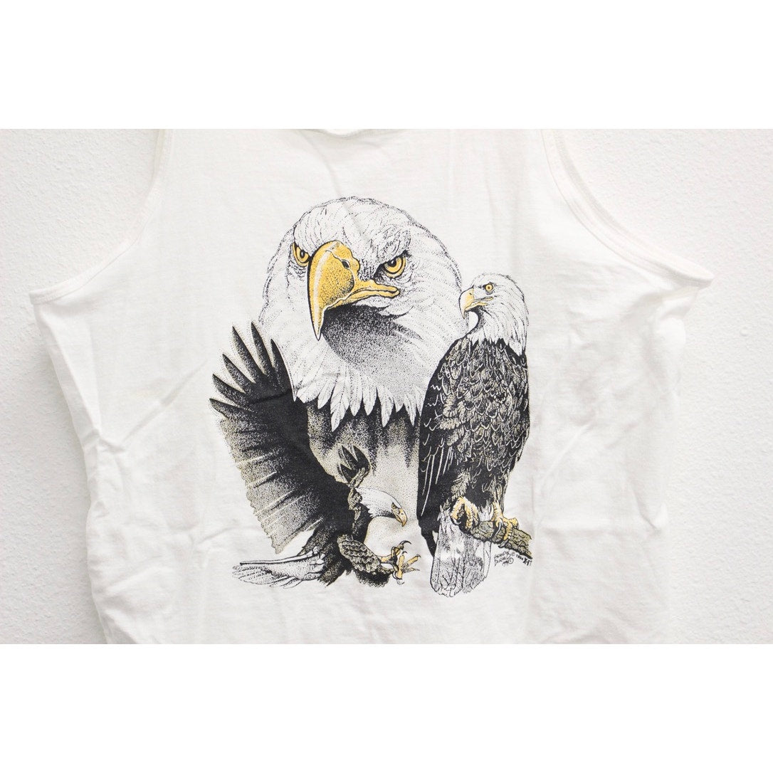 Vintage Bald Eagle Tank T Shirt Large