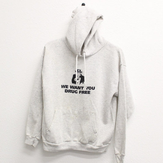 Vintage Oregon National Guard Drug Free Hooded Sweatshirt Large