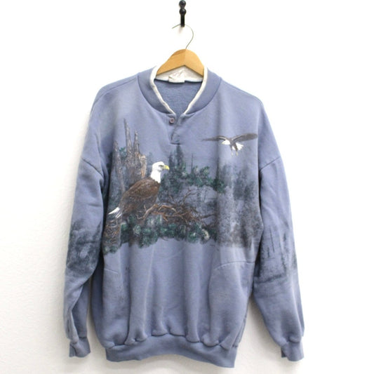 Vintage Wilderness California Bald Eagle Sweat Shirt 2X XXL