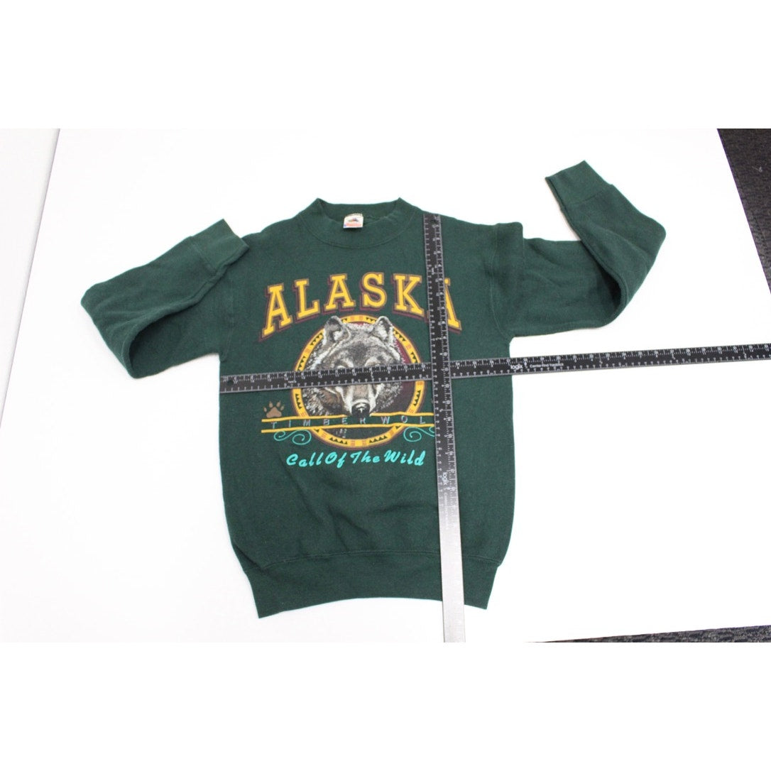 Vintage Alaska Timberwolf Call Of The Wild Sweatshirt Small