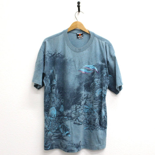 Vintage Florida Oceanscape Dolphin T Shirt XL