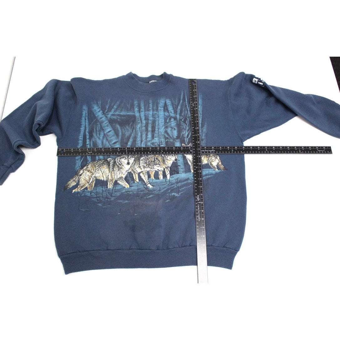 Vintage Wolf Pack Wilderness Sweatshirt Large