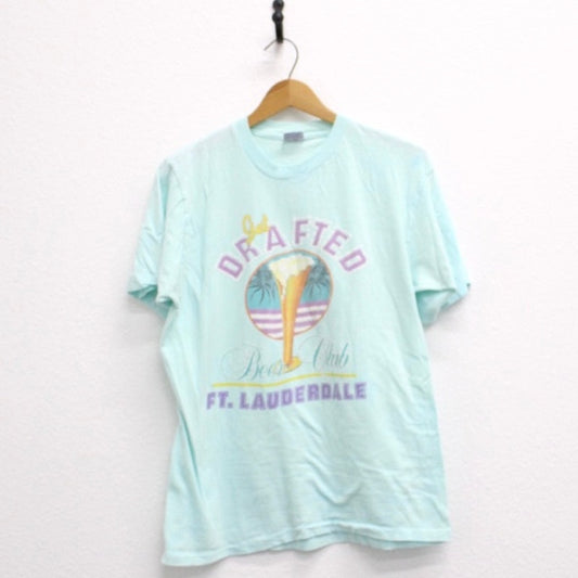 Vintage Get Drafted Beef Club Fort Lauderdale T Shirt Large