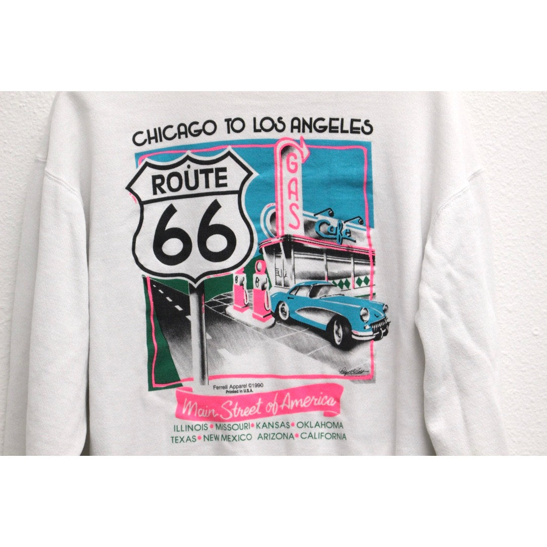 Vintage Get Your Kicks on Route 66 Sweatshirt Large