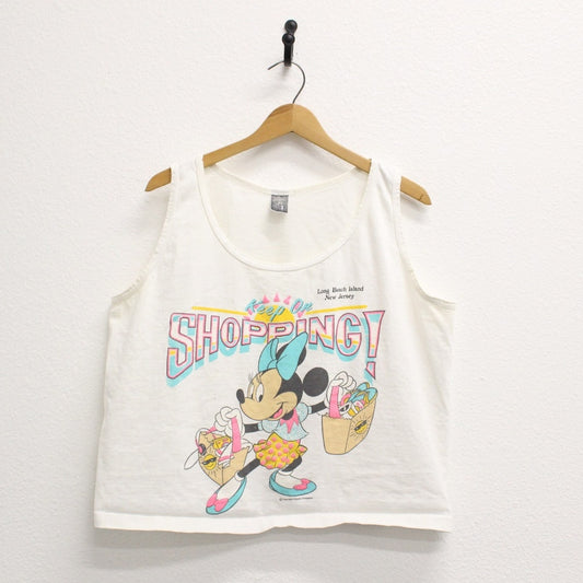 Vintage Minnie Mouse Long Beach Island New Jersey Crop Top XL