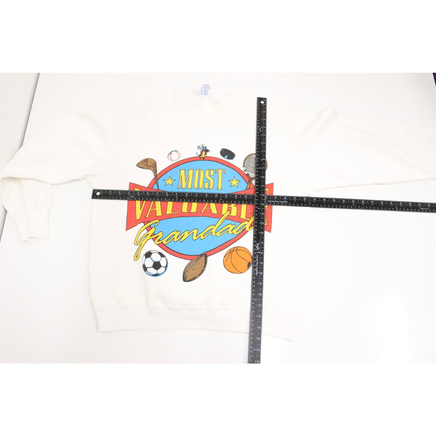 Vintage Most Valuable Grandad Sports Sweatshirt Large