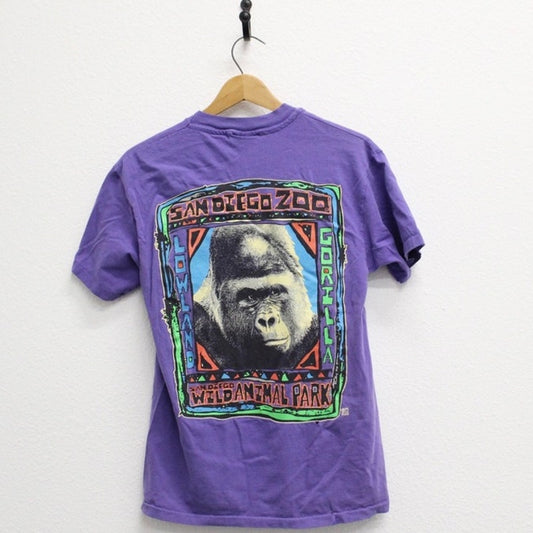 Vintage San Diego Zoo Gorilla T Shirt Medium