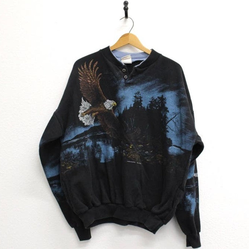 Vintage Art Unlimited Bald Eagle Sweatshirt XXL 2X