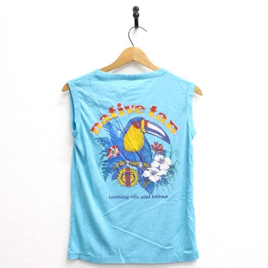 Vintage Native Tan Myrtle Beach Tank T Shirt Medium