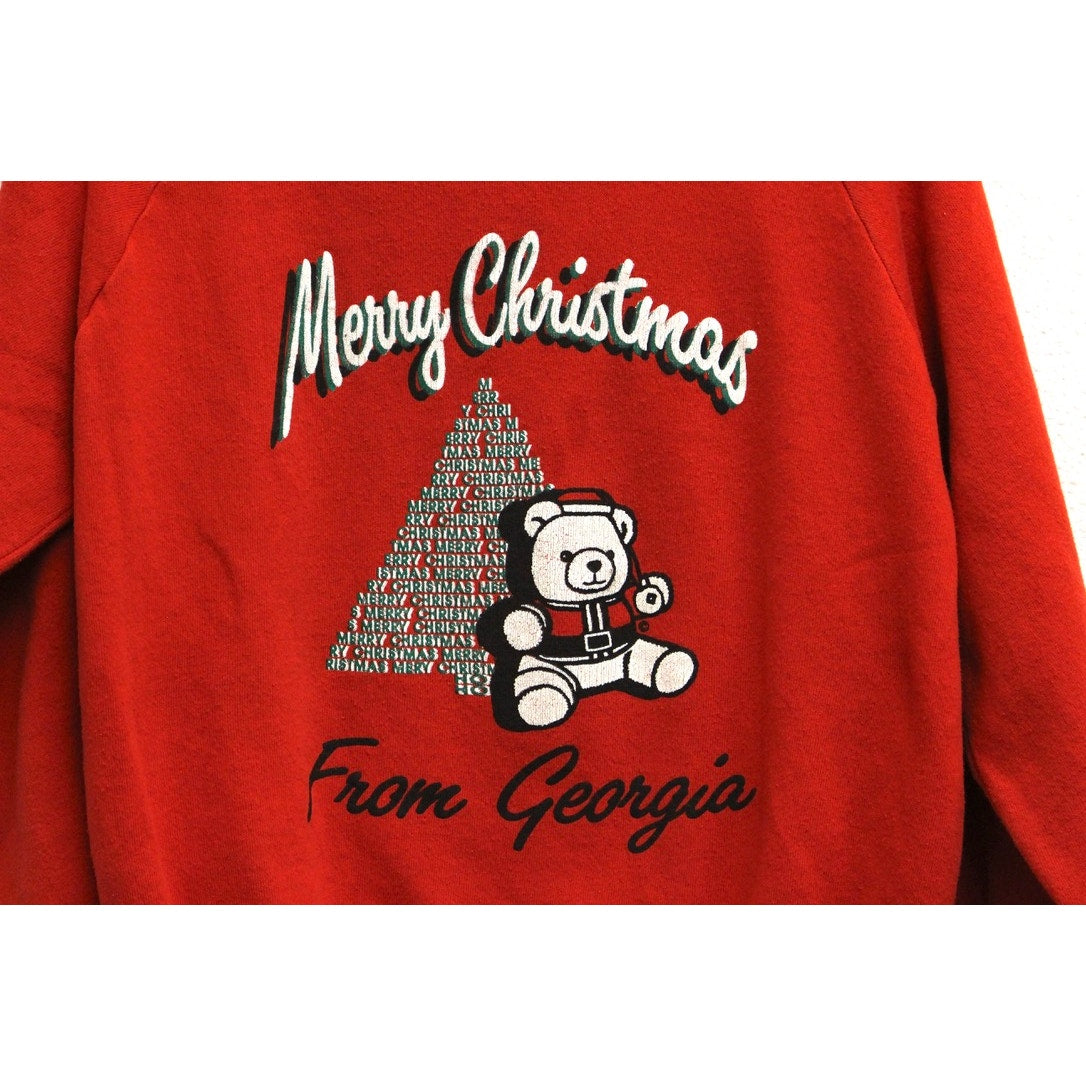 Vintage Merry Christmas From Georgia Sweatshirt Large