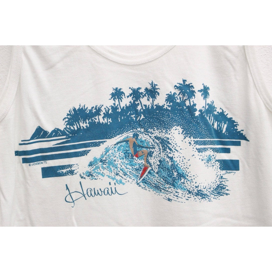 Vintage Hawaii Surfing Tank T Shirt XL