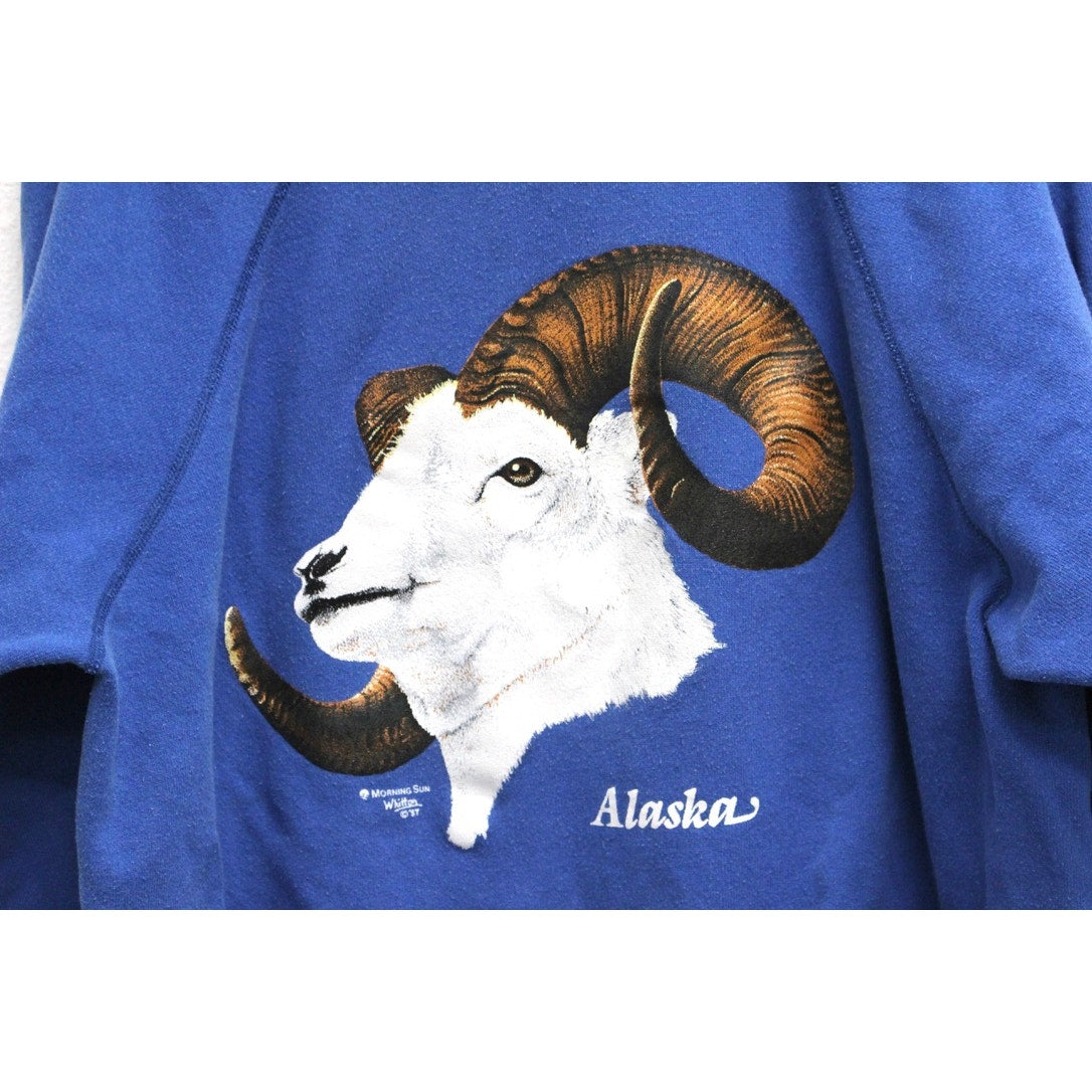 Vintage Alaska Ram Sweatshirt XL