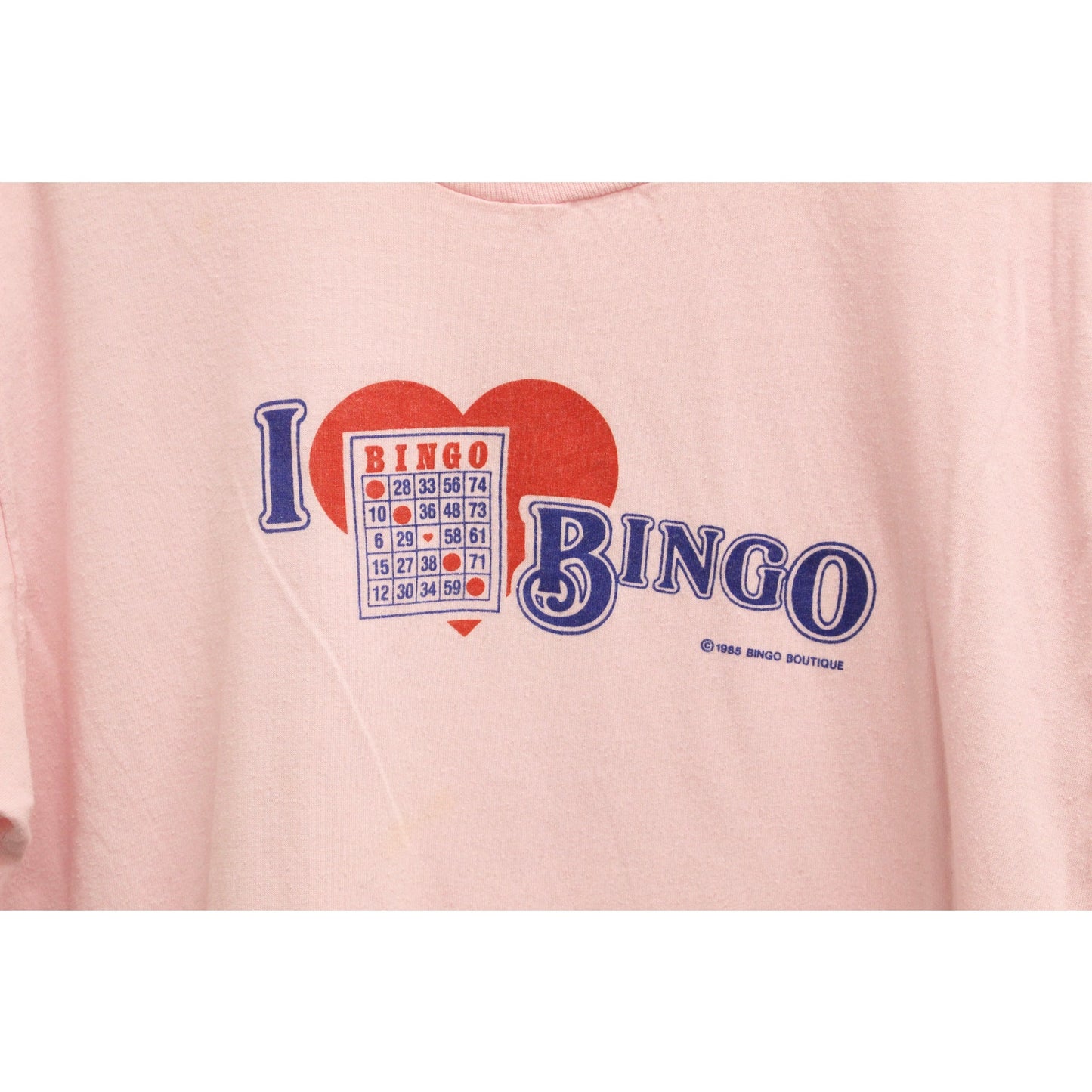 Vintage I Love Bingo T Shirt Large