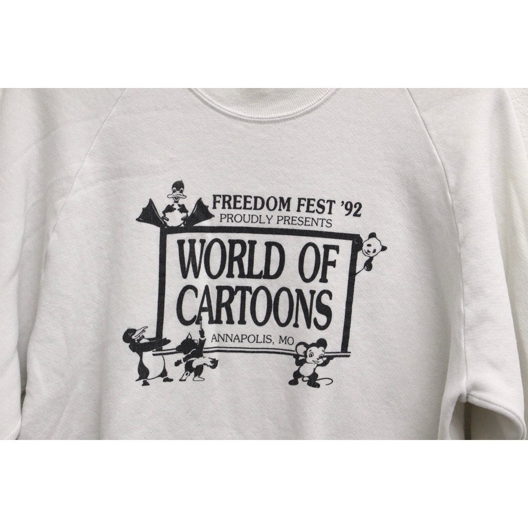 Vintage World of Cartoons Annapolis Missouri Freedom Fest 1992 Sweatshirt Large