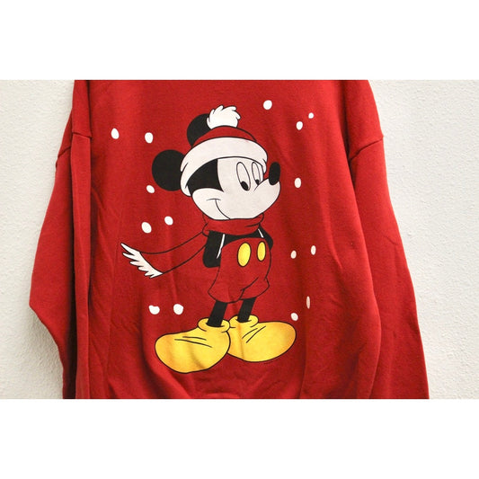Vintage Mickey Mouse Winter Christmas Sweatshirt XL