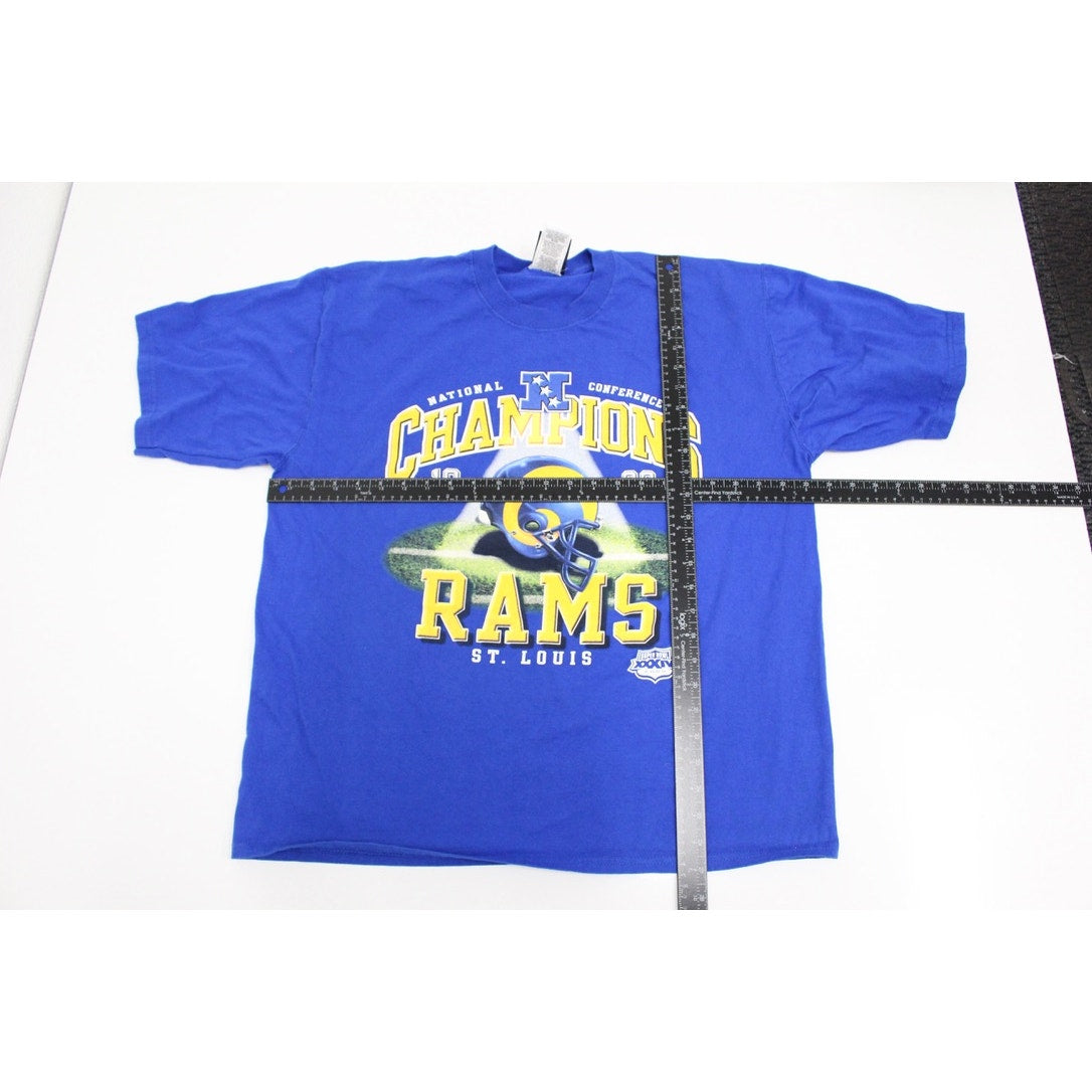 Vintage St Louis Rams Football NFC Champions 1999 T Shirt XL