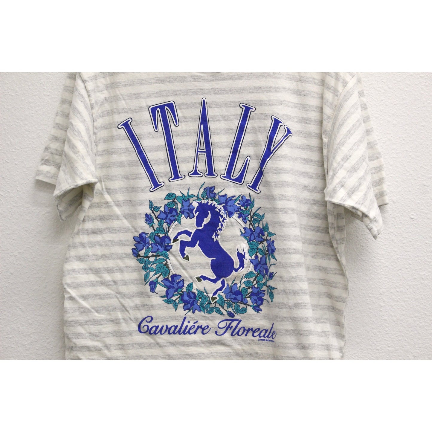 Vintage Italy Cavaliere Floreale T Shirt Large