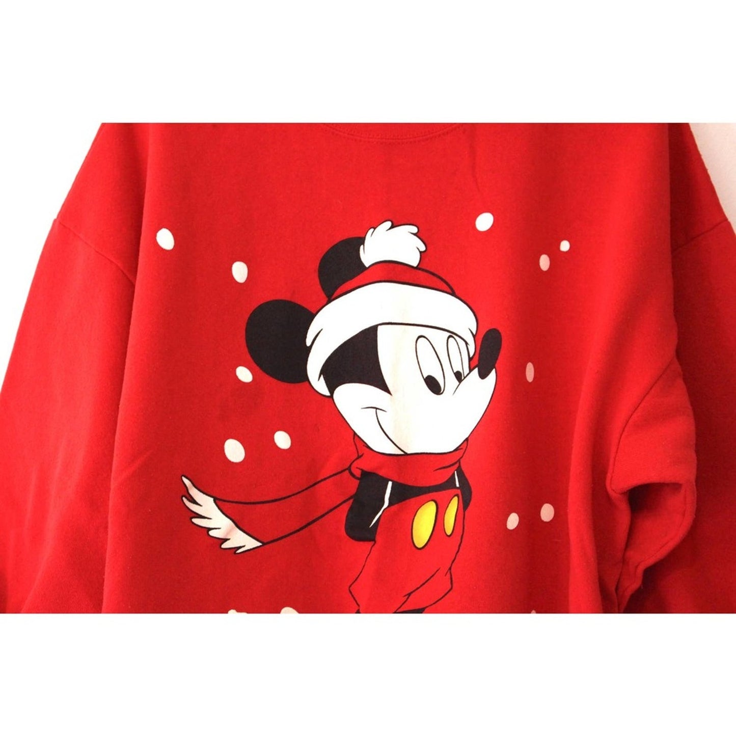 Vintage Walt Disney Mickey Santa Holiday Christmas Sweatshirt XL