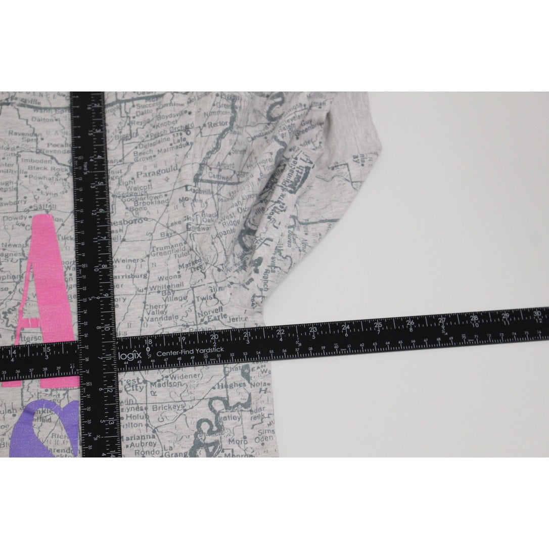 Vintage Arkansas Map T Shirt Large