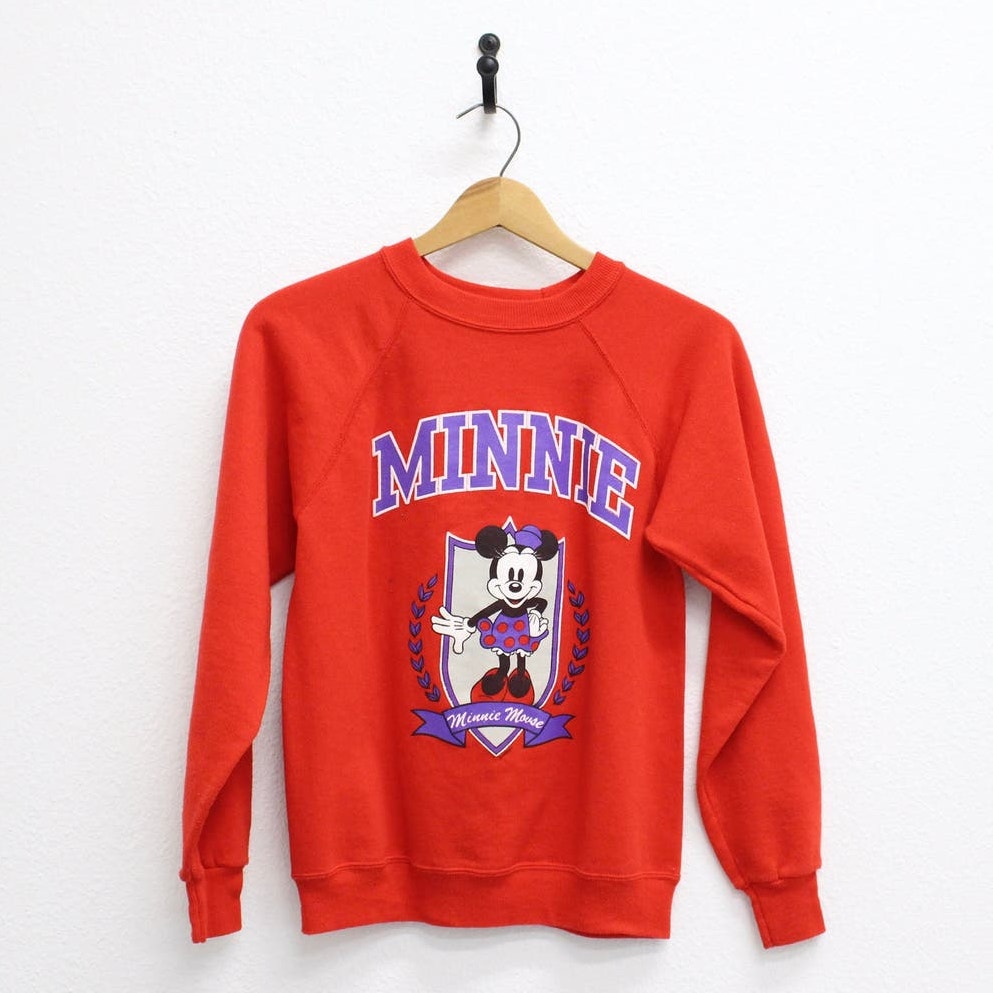 Vintage Kids Walt Disney World Minnie Mouse Sweatshirt Large