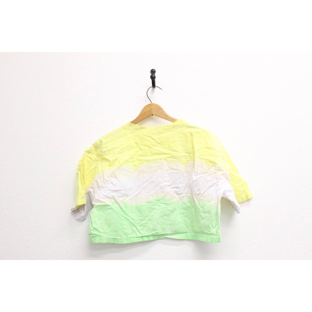 Vintage Surf Club Neon Crop Top T Shirt Small