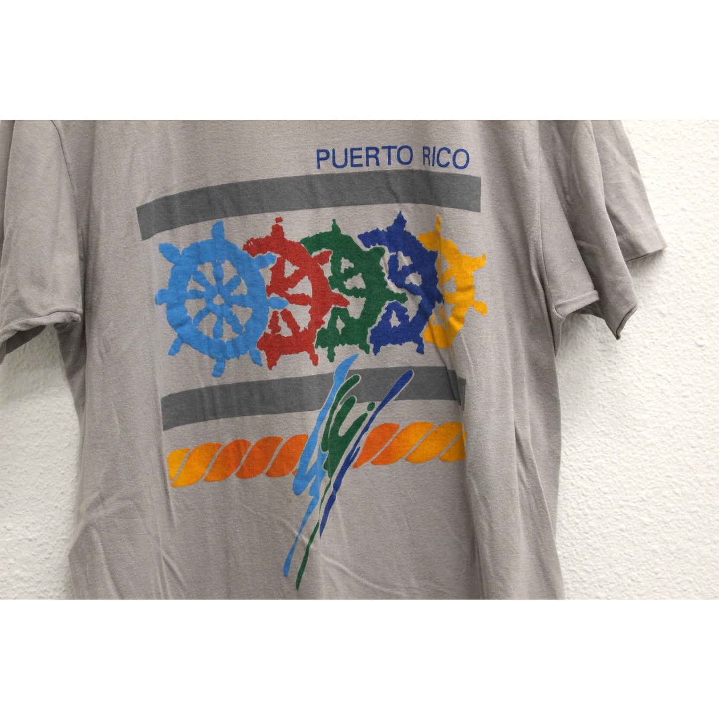 Vintage Puerto Rico Ship Helms T Shirt XL