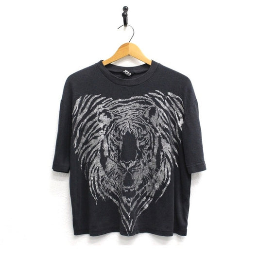 Vintage Glitter Tiger T Shirt Large