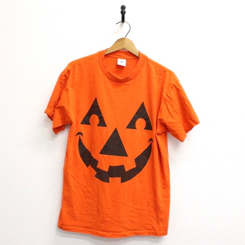 Vintage Halloween Jack O Lantern T Shirt Large
