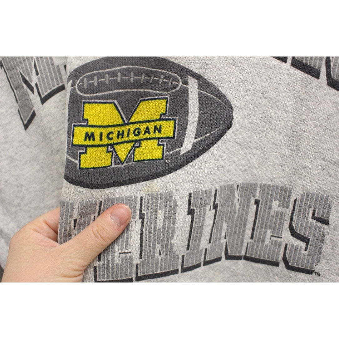 Vintage University of Michigan Wolverines Football Sweatshirt XXL 2X