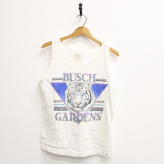 Vintage Busch Gardens Florida White Tiger Tank Top Medium