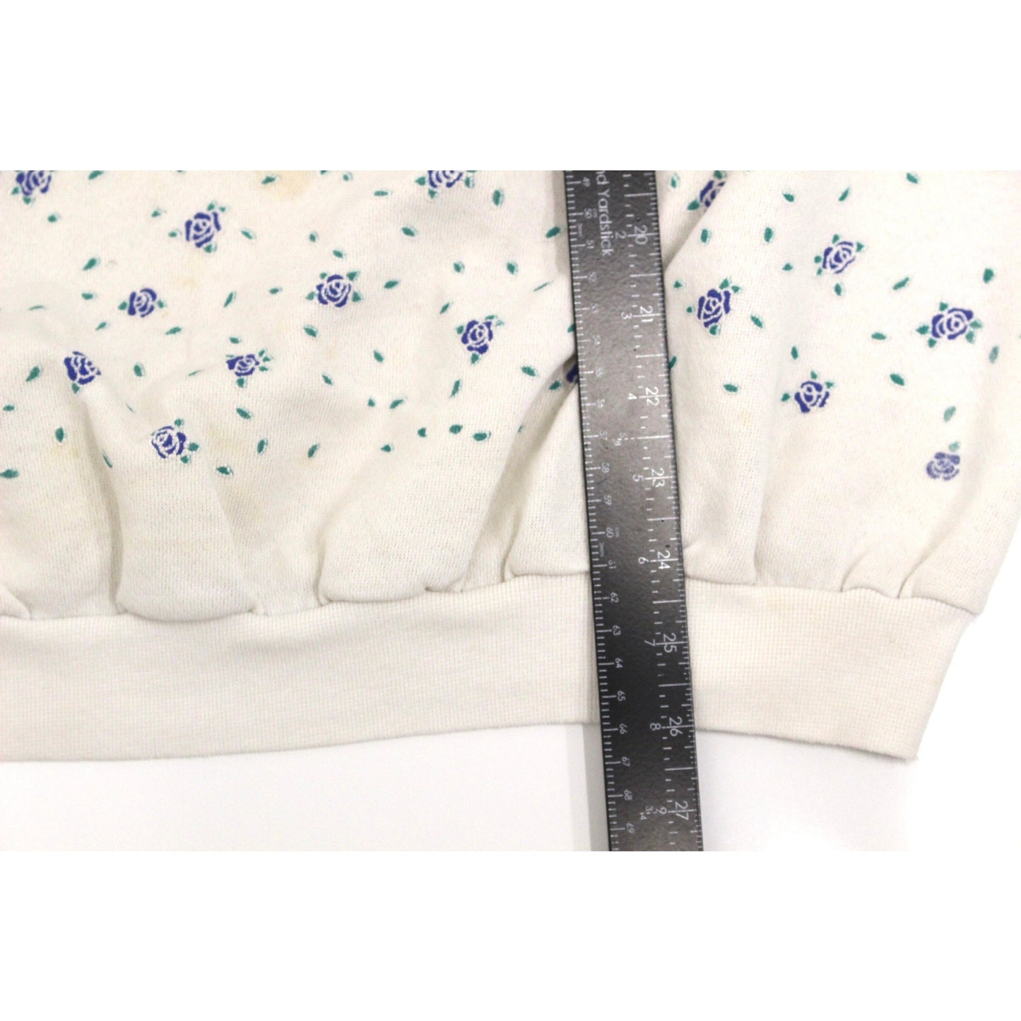 Vintage Kitty Cat Hearts Bows Flowers Sweatshirt Large