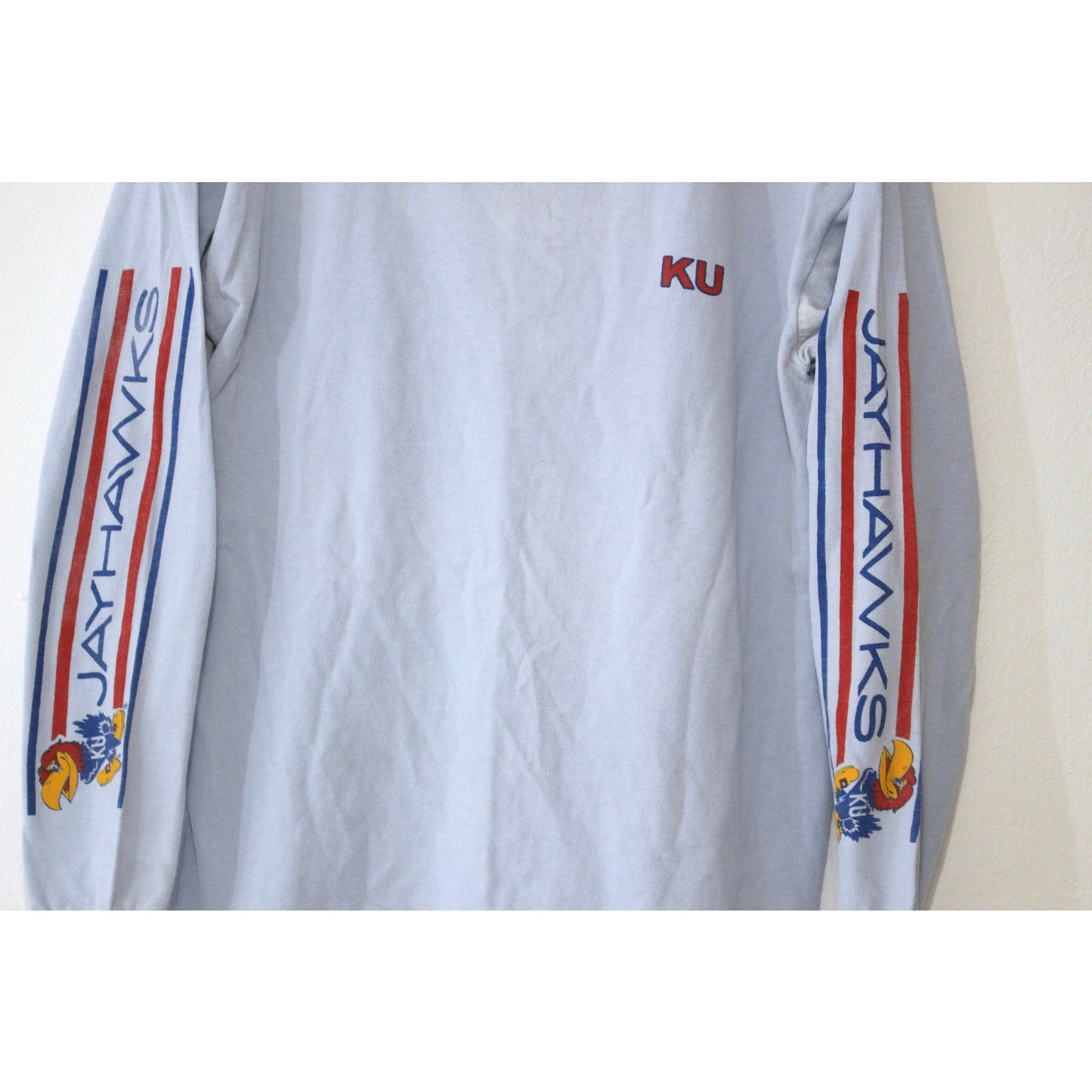 Vintage University of Kansas Jayhawks Long Sleeve T Shirt Large