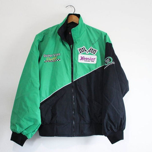 Vintage Quaker State Racing Jacket Steve Kinser Autograph