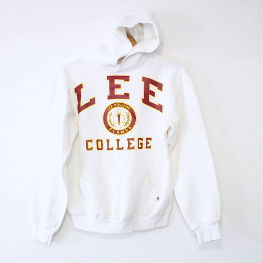 Vintage Lee University Flames Hooded Sweatshirt Small