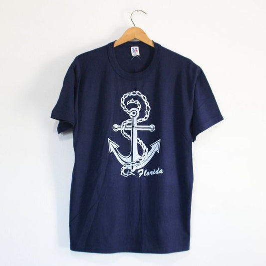 Vintage Florida Anchor Nautical T Shirt Large
