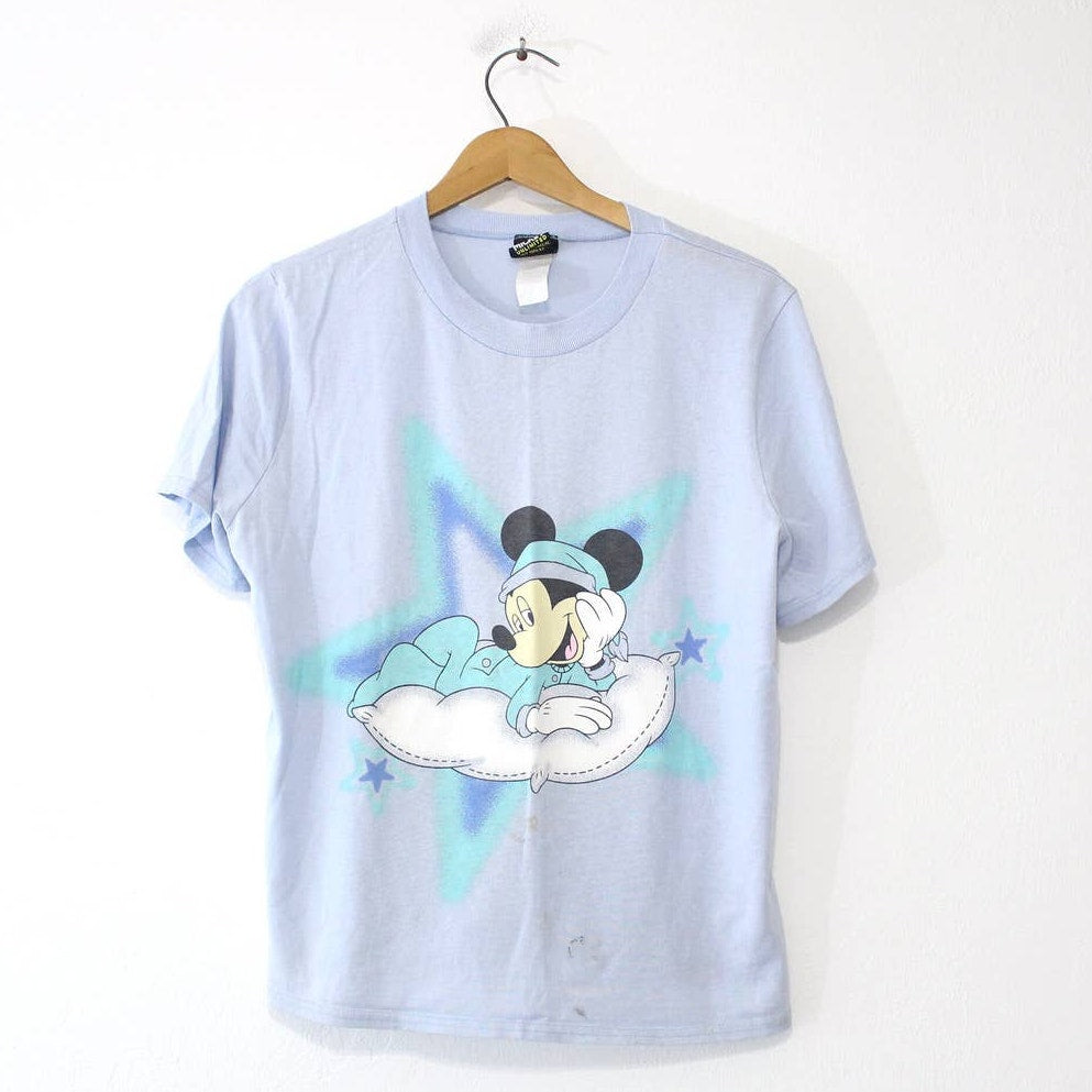 Vintage Walt Disney Mickey Mouse Night Sleep T Shirt Medium