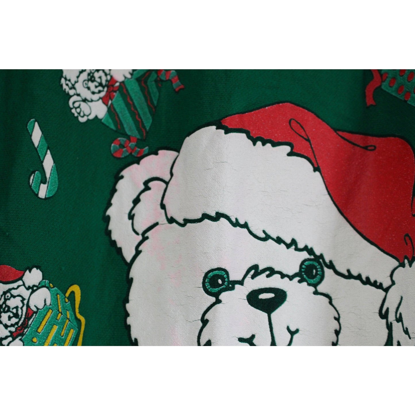 Vintage Teddy Bear Christmas Sweatshirt Large