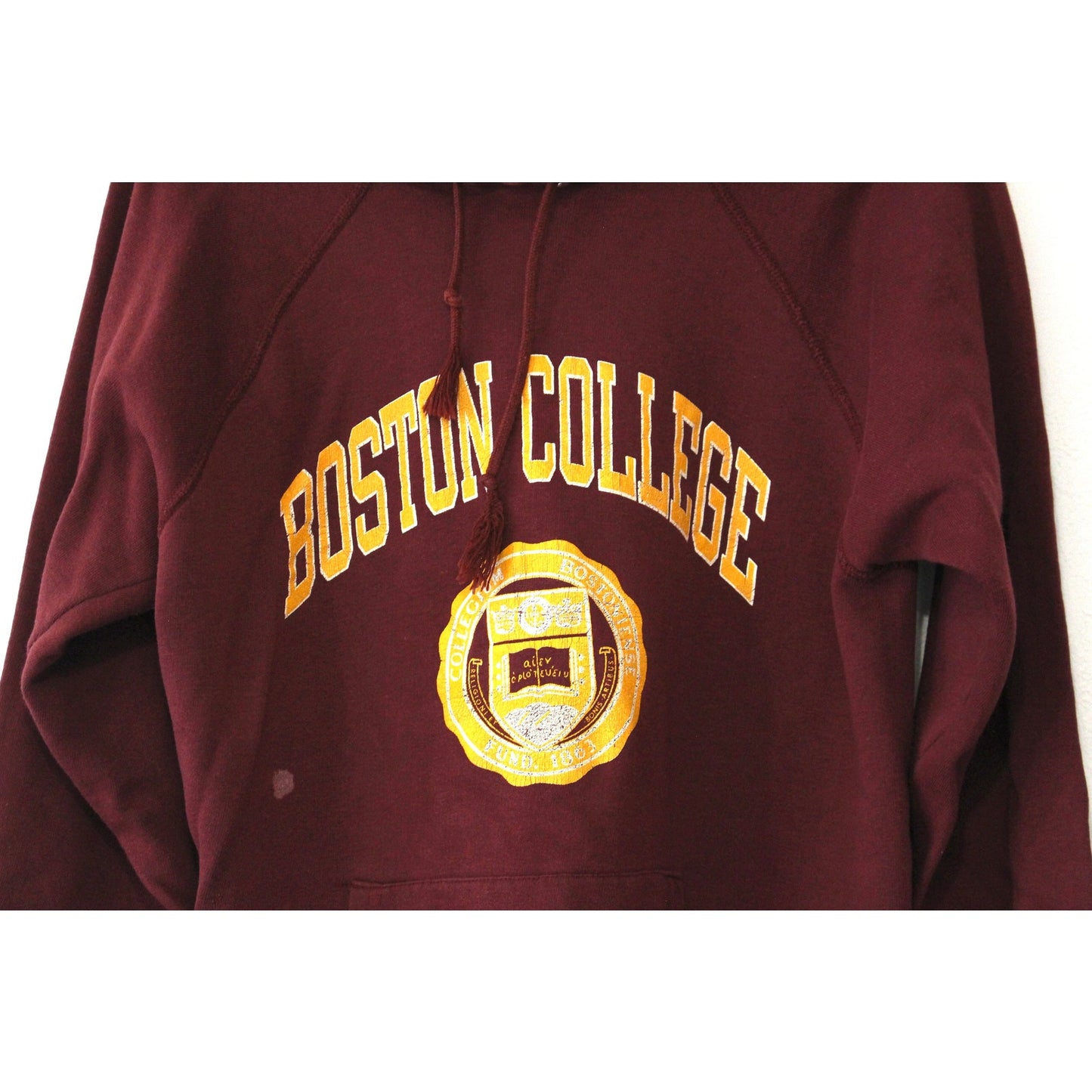 Vintage Boston College Eagles Hooded Champion Sweatshirt Large