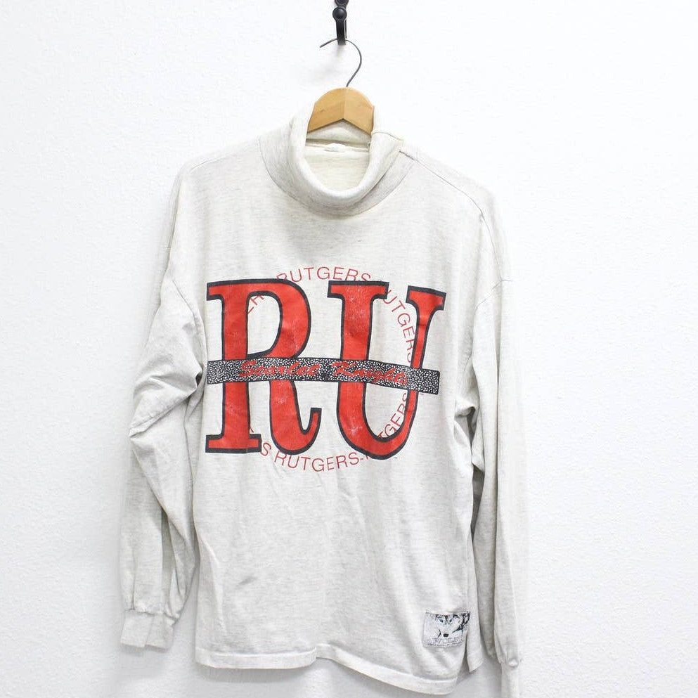 Vintage Rutgers University Long Sleeve T Shirt Large