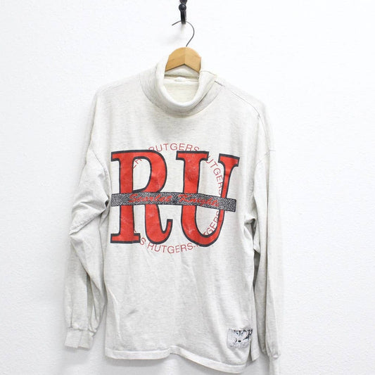 Vintage Rutgers University Long Sleeve T Shirt Large