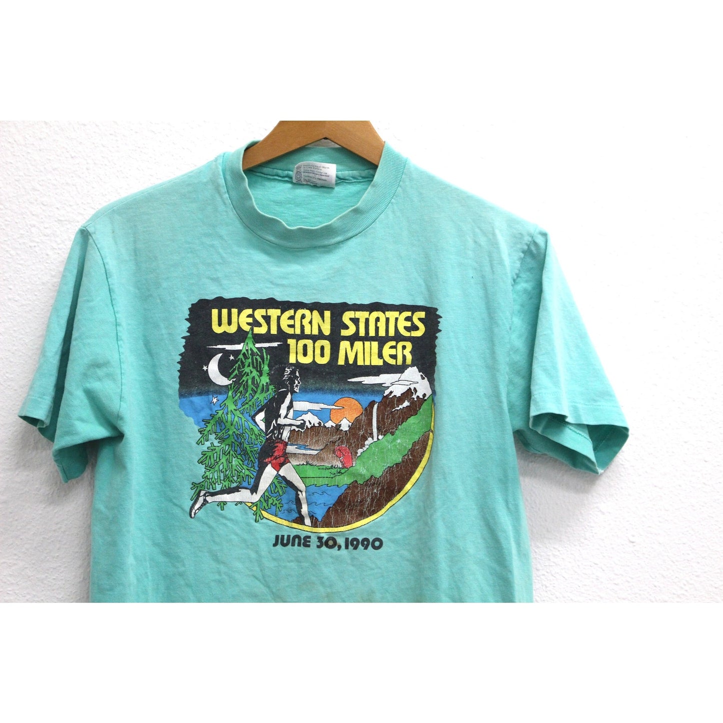 Vintage Western States 100 Miler Marathon 1990 T Shirt Medium