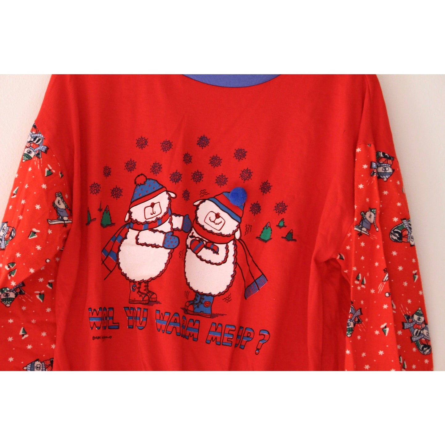 NWT Vintage Wool You Warm Me Up Sheep Christmas Sweatshirt Large