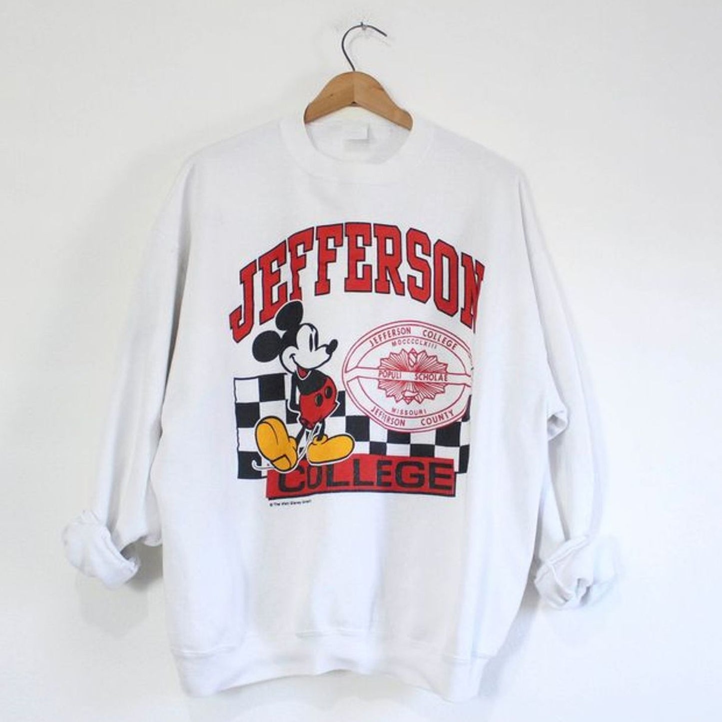 Vintage Jefferson College Mickey Mouse Sweatshirt