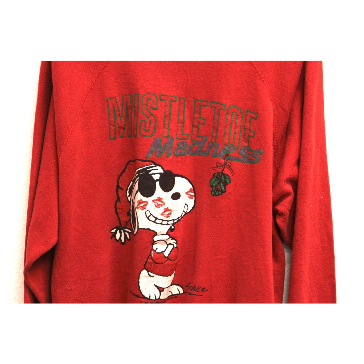 Vintage Snoopy Mistletoe Madness Christmas Holiday Sweatshirt XXL 2X